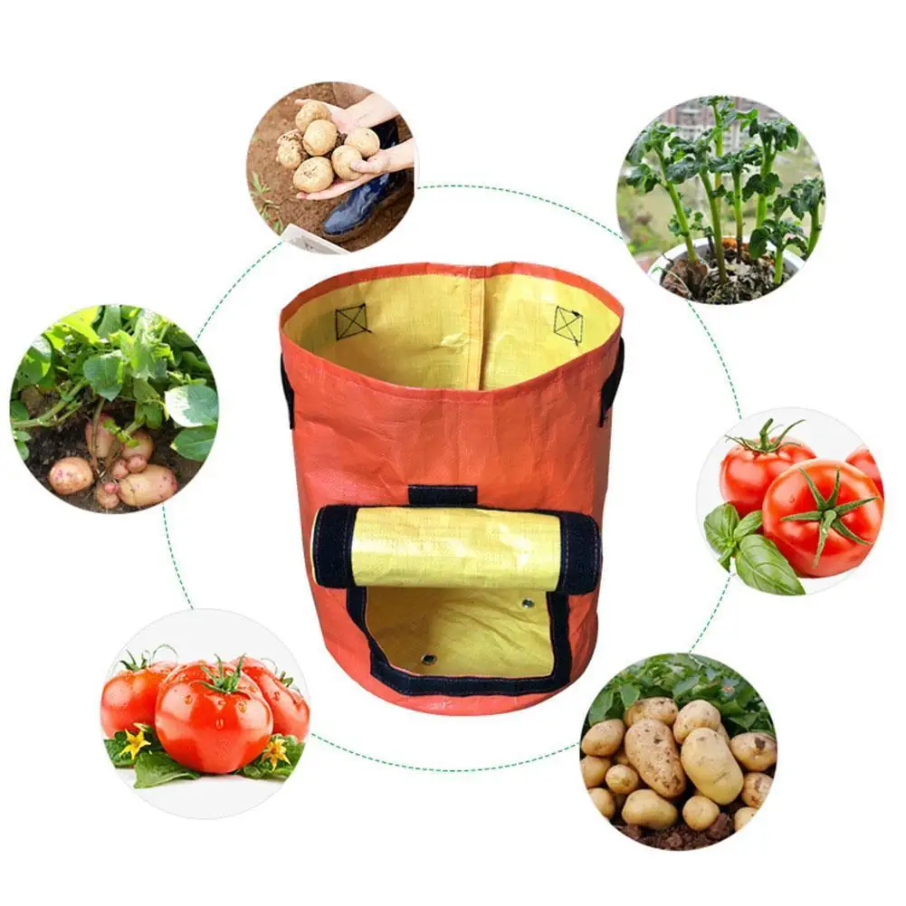 

PE Yellow Orange Potato Bag Potato Growbag Sweet Potato Plant Growth Planting Bag Planting Bag Potato Beauty Bag R4D0
