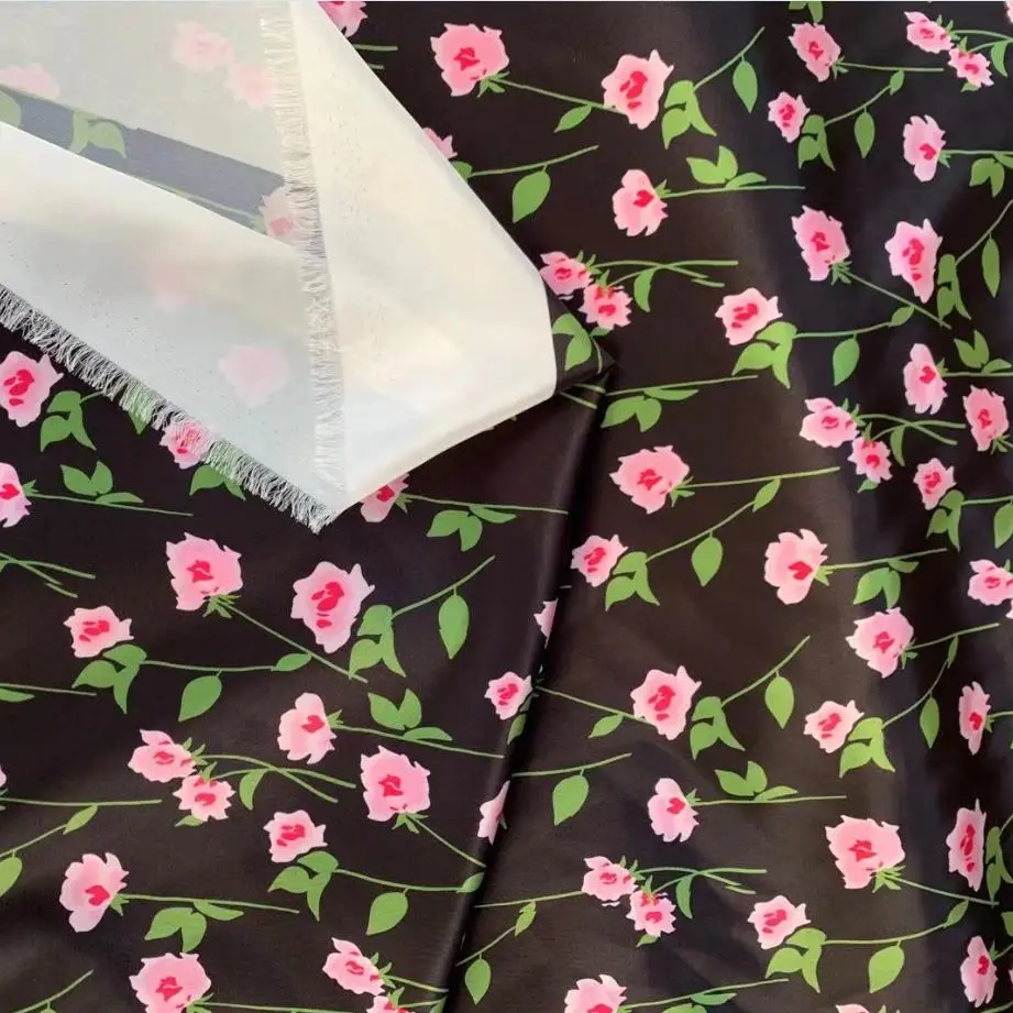 Весенне-летняя Фирменная искусственная шелковая ткань с цифровой печатью