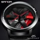 SANDA Real 3D Model Spinning Car Wheel Hub Watch Luxury Luminous Move Waterproof Super Car Rim Watches For Men Orologio da uomo Other Image