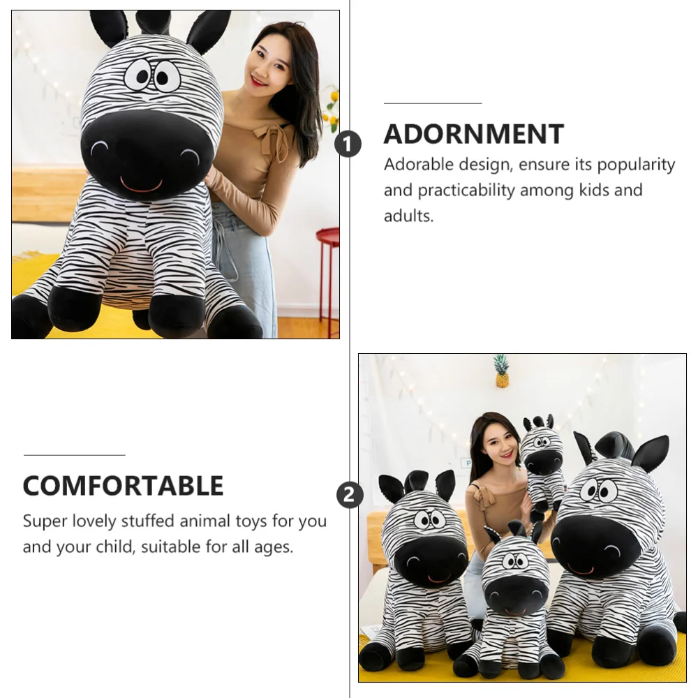 

1pc Delicate Zebra Shape Doll Festival Gift Plush Doll Stuffed Animals