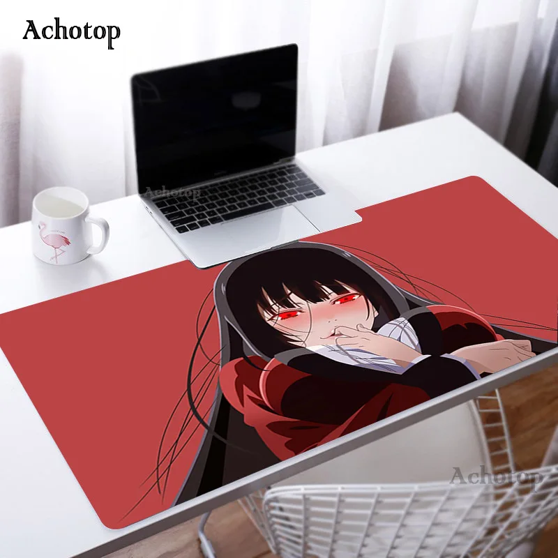 kakegurui yumeko jabami large anime mousepad gamer xl gaming mouse pad rubber locking edge big fashion laptop notebook desk mat free global shipping