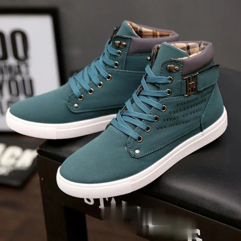 

Brand Men's Boots Autumn Winter New Men's Shoes High-top Shoes Retro Casual tie Men's Trend Martin Boots Men's Warm Cotton Shoes