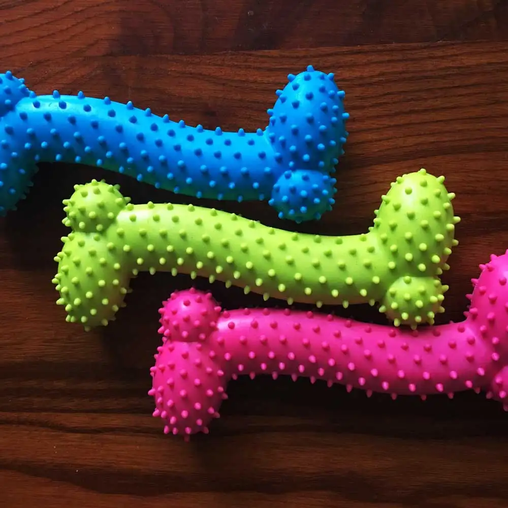 Rubber Dog Toy with Thorn Bone Rubber Molar Teeth Pet Product Pet Toy Dog Bite Resistant Molar Training Drop Ship