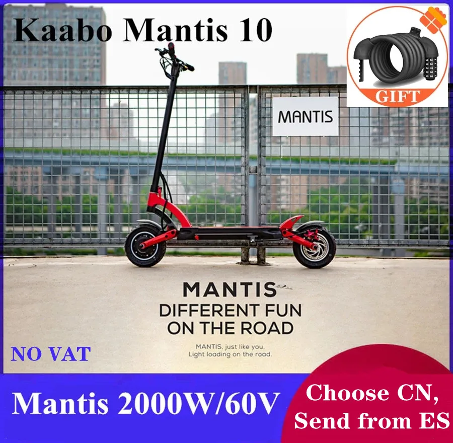 2020 год откидной скутер Kaabo Mantis pro 10 60 В 2000 Ач/Ач Аккумулятор LG Вт умный
