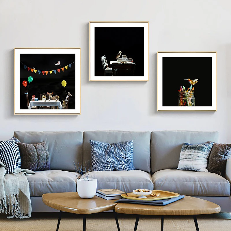 Скандинавский пейзаж гостиная фон украшение на стену Картина абстрактные