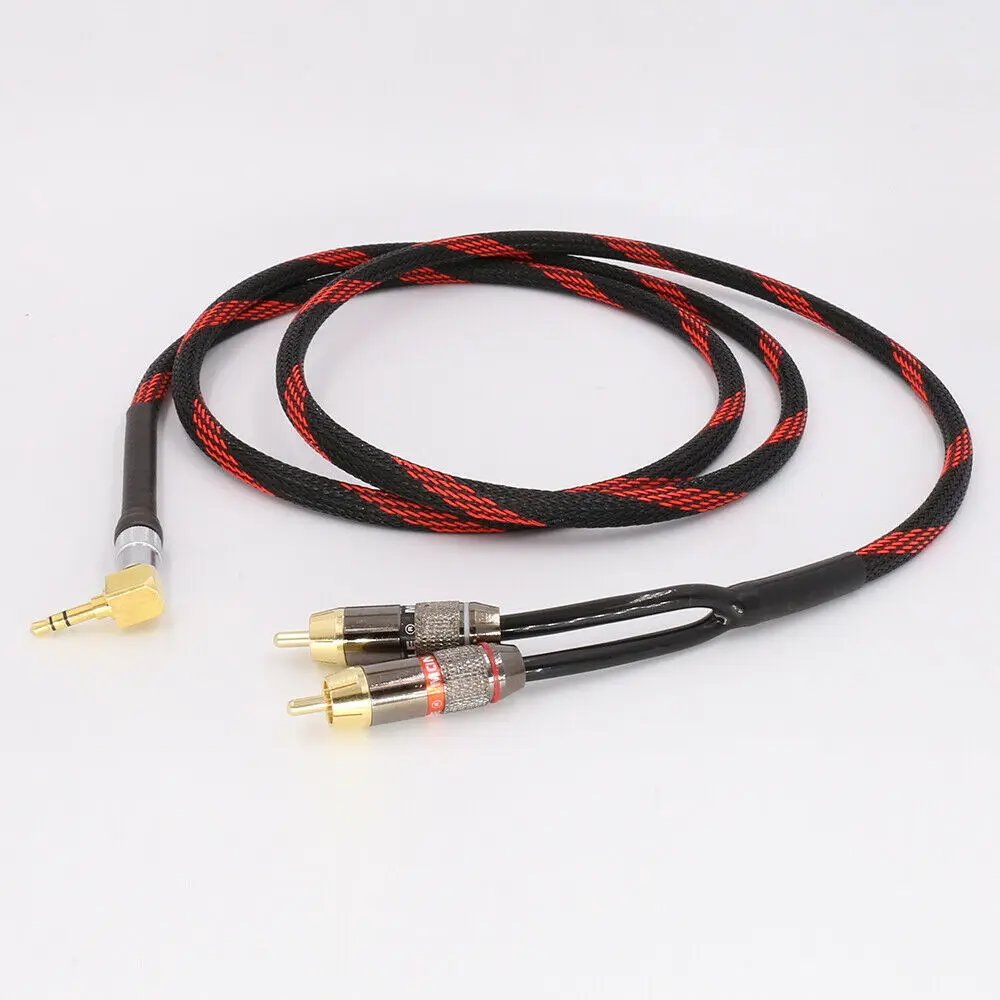 Кабель Hi Fi rca аудиосигнальный провод штекер 3 5 мм один на два интерфейса RCA