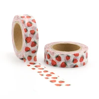 10pcslot cute kawaii strawberry decorative adhesive tape washi tape masking tape designer mask masking tape scrapbooking
