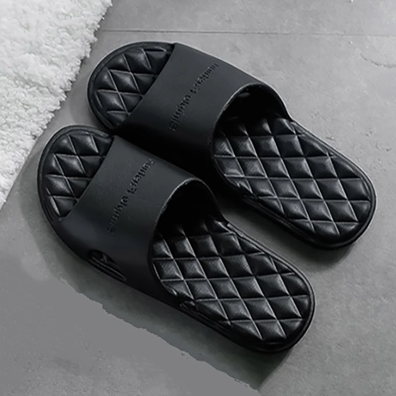 

Summer Slippers Men Women EVA Indoor Soft Non-slip Slippers Couple Thicken Solid Color Home Breathable Light Flip Flops Slides