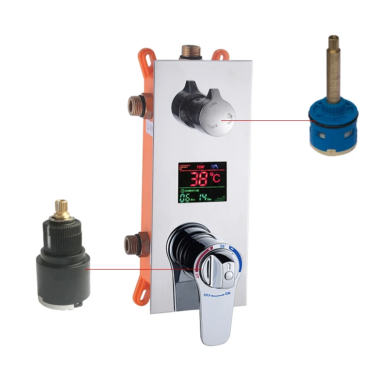 

LANGYO LED Display Thermostat Ceramic Cartridge 12V Small Hydraulic Test Generator Pipeline Water Tap