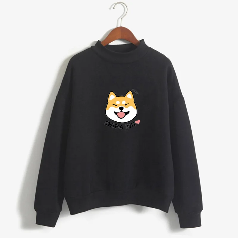 2019 женские толстовки Харадзюку флисовые осенние Kawaii милый японский аниме Шиба