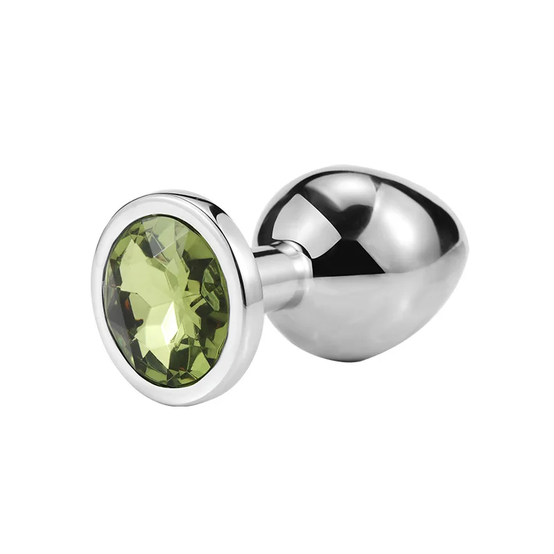 Grass Green Кролик девушка сексуальные костюмы Анальная пробка алюминиевый сплав кристалл попа бусины ювелирное Анальная пробка секс-игрушки для женщин мужчин костюмы - Цвет: Grass Green