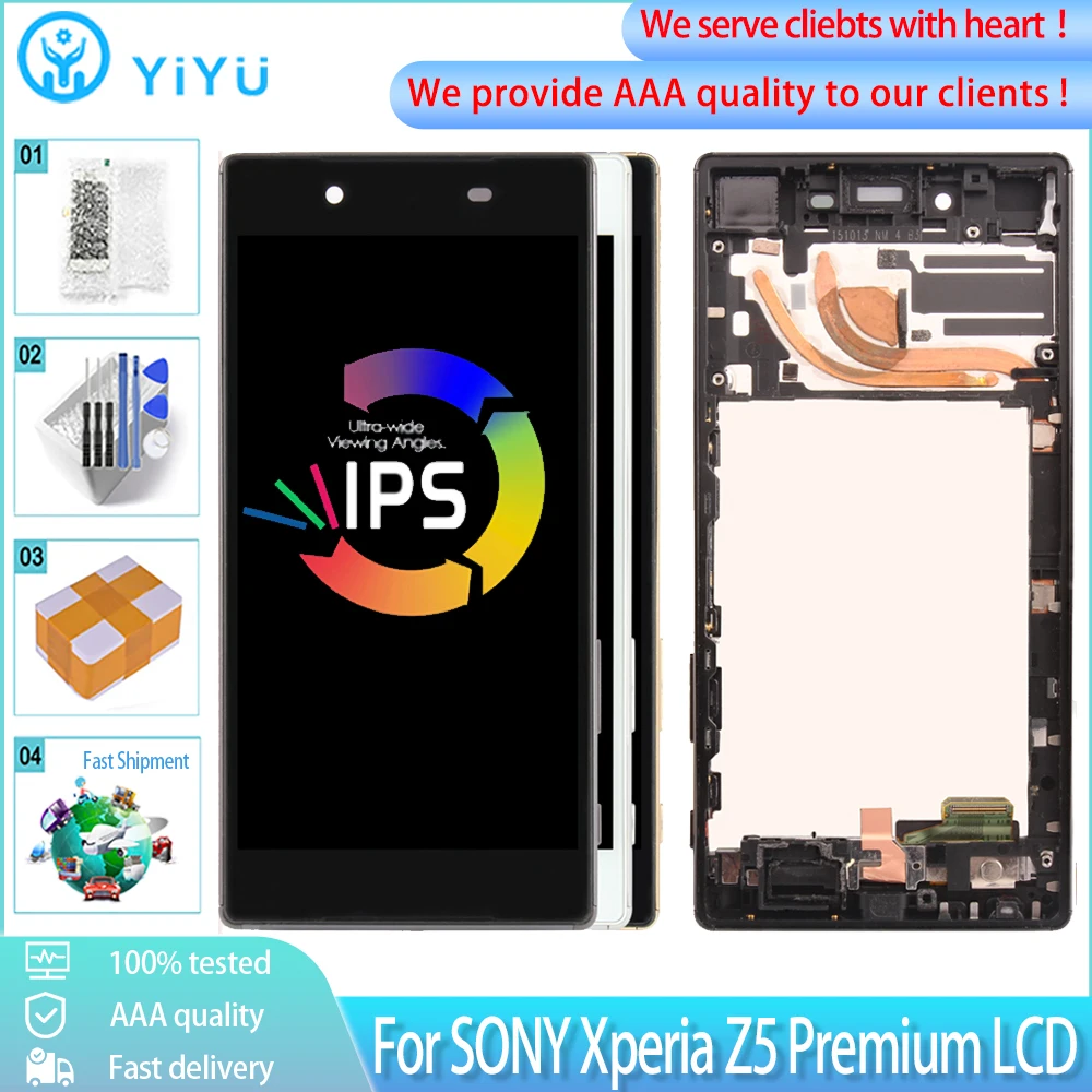 5 &quotОригинальный ЖК дисплей для SONY Xperia Z5 Premium Plus E6883 E6833 E6853 сенсорный экран