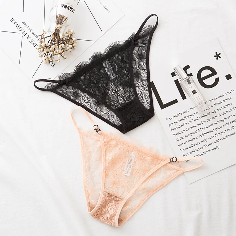 

Стринги женские кружевные бесшовные, пикантное нижнее белье для девушек, ажурные трусики-танга, экзотическое нижнее белье