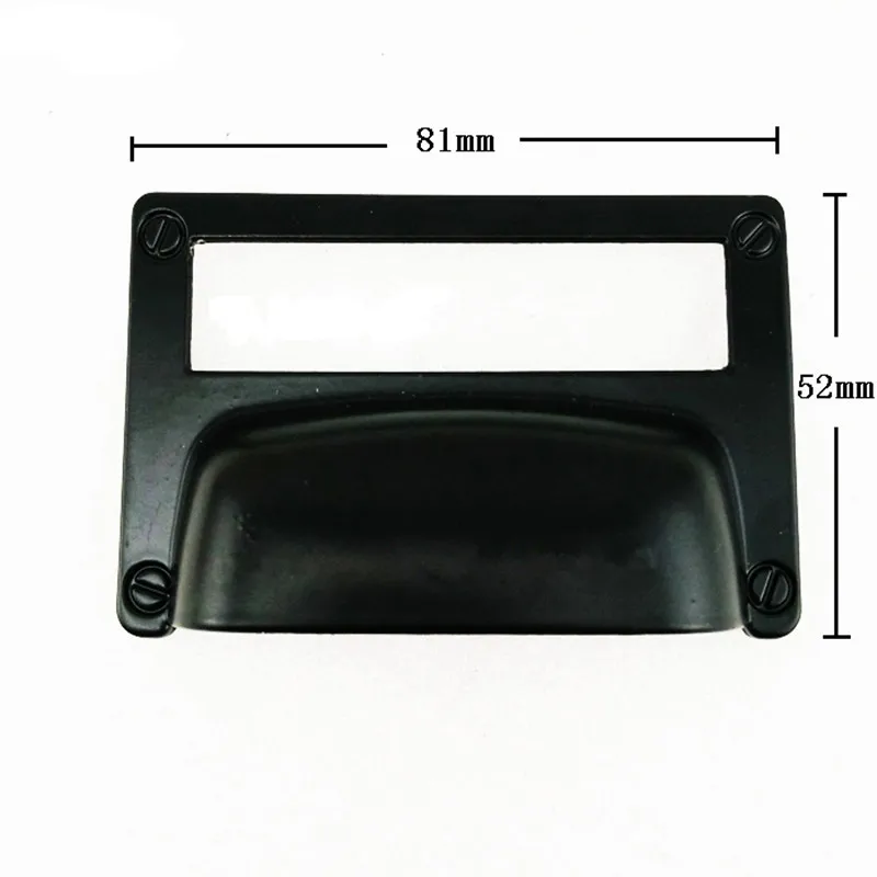 

Wholesale Black Alloy Kitchen Drawer Cabinet Door Handle Furniture Knobs Cupboard Antique Shell Label Pull Handles,Card Holder