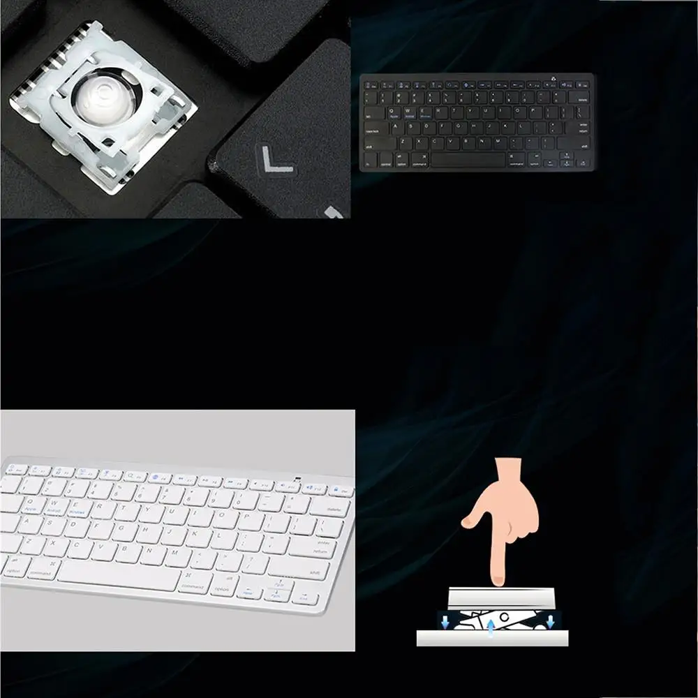 Тонкая беспроводная клавиатура BT 3 0 Для iMac/iPad/Android/телефона/планшетного