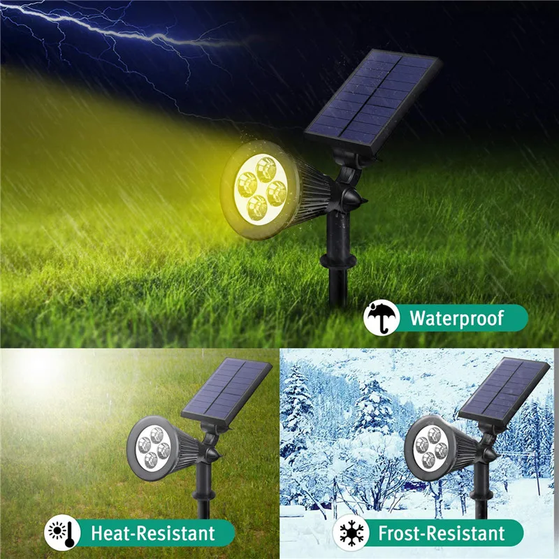 

9 LED Outdoor Solar Lights RGB Changing Lawn Lamp IP65 Waterproof Landscape Spotlights Garden Decoration Outdoor Lights