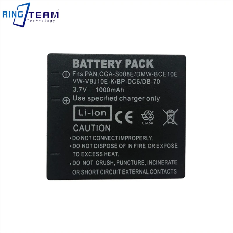 2 X батареи для цифровой камеры CGA S008E DMW BCE10 BP DC6 U подходит LEICA J 3 C LUX PANASONIC LUX|digital camera