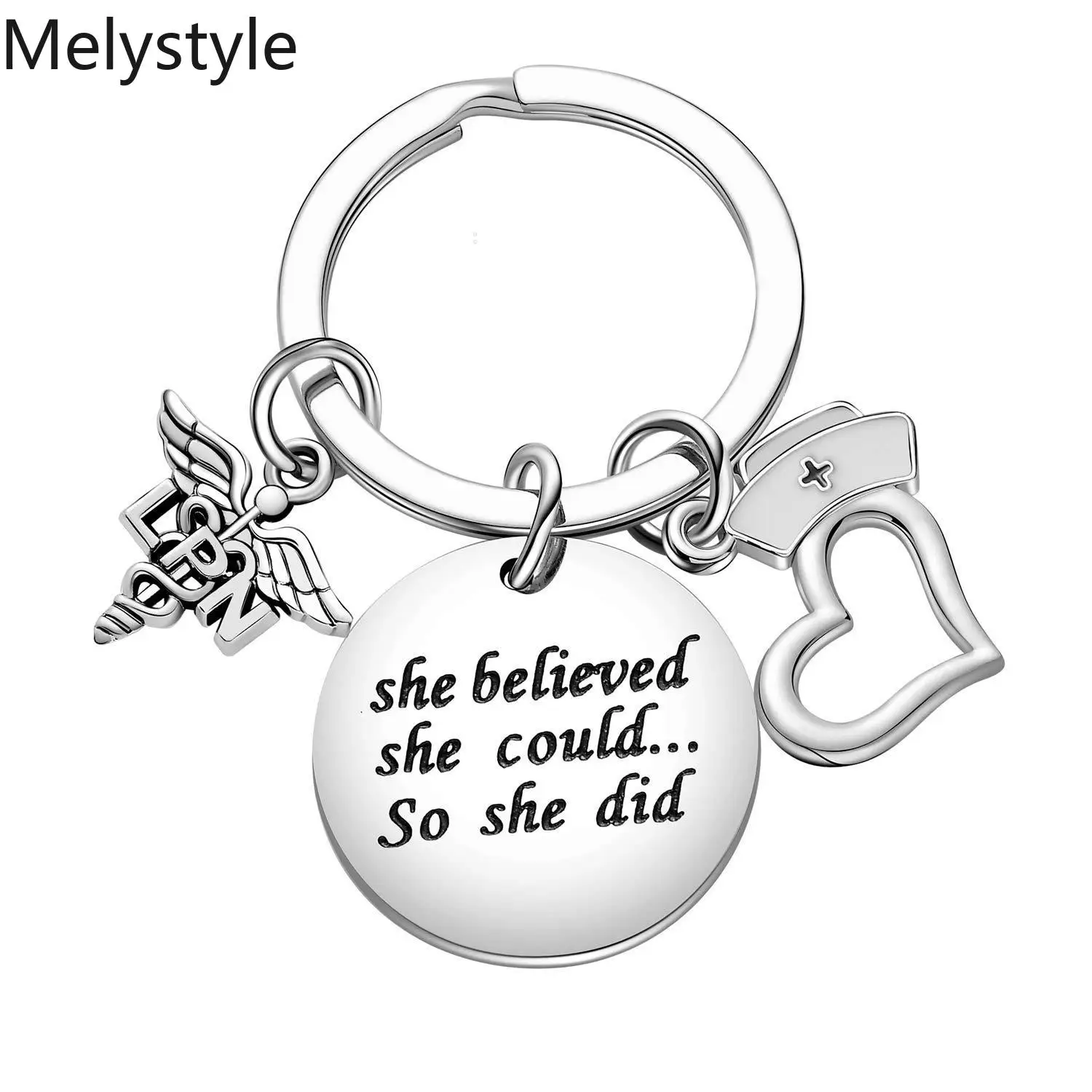 2020 брелок для ключей с подвеской в виде шприца и стетоскопа медицинских