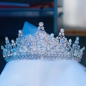 Baroque Royal Queen Crowns and Tiaras for Women,Crystal Rhinestone Costume Party Festival Wedding Tiaras Headbands Baroque Royal Queen Crowns and Tiaras for Women,Crystal Rhinestone Costume Party Festival Wedding Tiaras Headbands