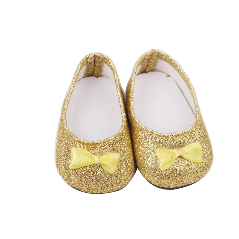 18-дюймовая обувь для кукол девочек блестящая с бантом из искусственной кожи