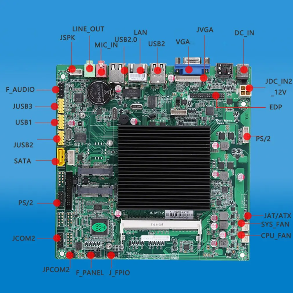 J1900 четырехъядерный промышленный компьютер материнская плата с HDMI-совместимым