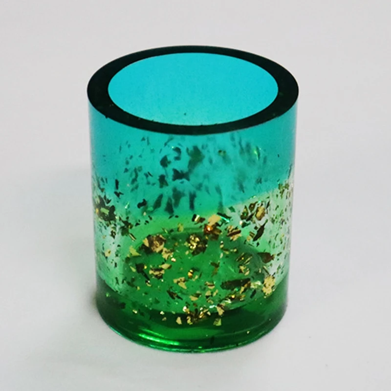 

1 Set Crystal Epoxy Resin Mold Hexagonal Jewelry Box Checkered Lipstick Storage Case Pen Holder Container Silicone Mould