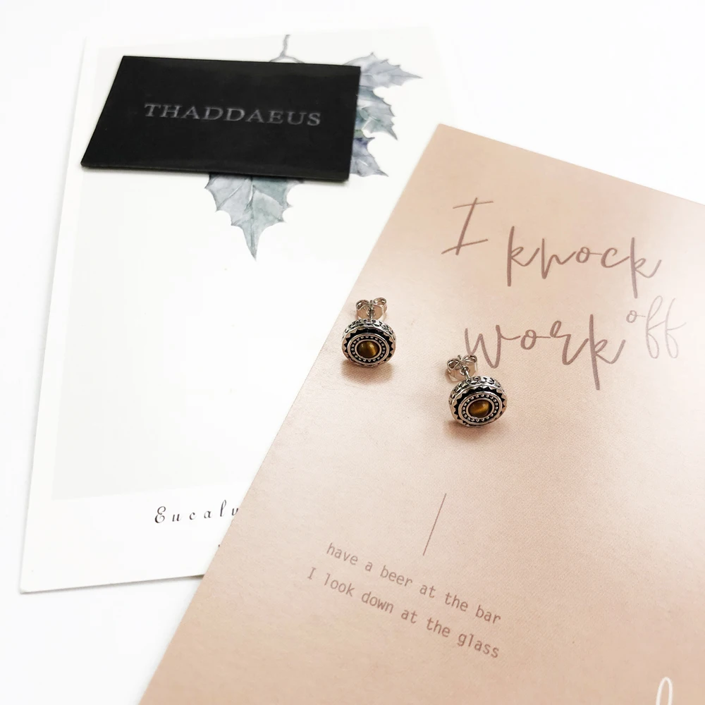 Тигровый глаз серьги гвоздики в форме Европа Стиль мода хорошее Этнические