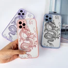 Модный чехол с рисунком дракона для Xiaomi Redmi Mi Note 7 8 9 9S 10 10S 10T 9T 11 Lite Poco X3 NFC F3 M3 Pro Max, матовые жесткие чехлы