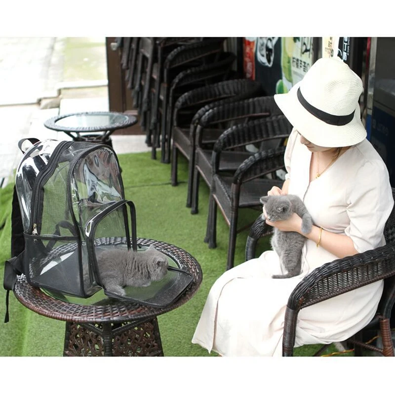 Сумка-переноска для домашних животных сумка рюкзак прозрачная кошка собака на