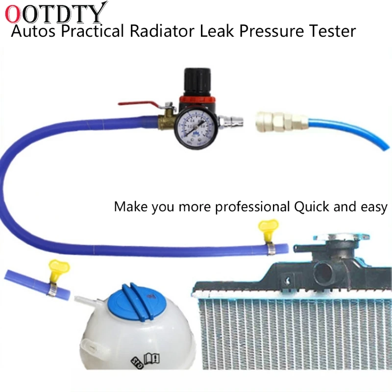

OOTDTY Universal Car Coolant Water Tank Leakage Detector Radiator Pressure Tester Gauge
