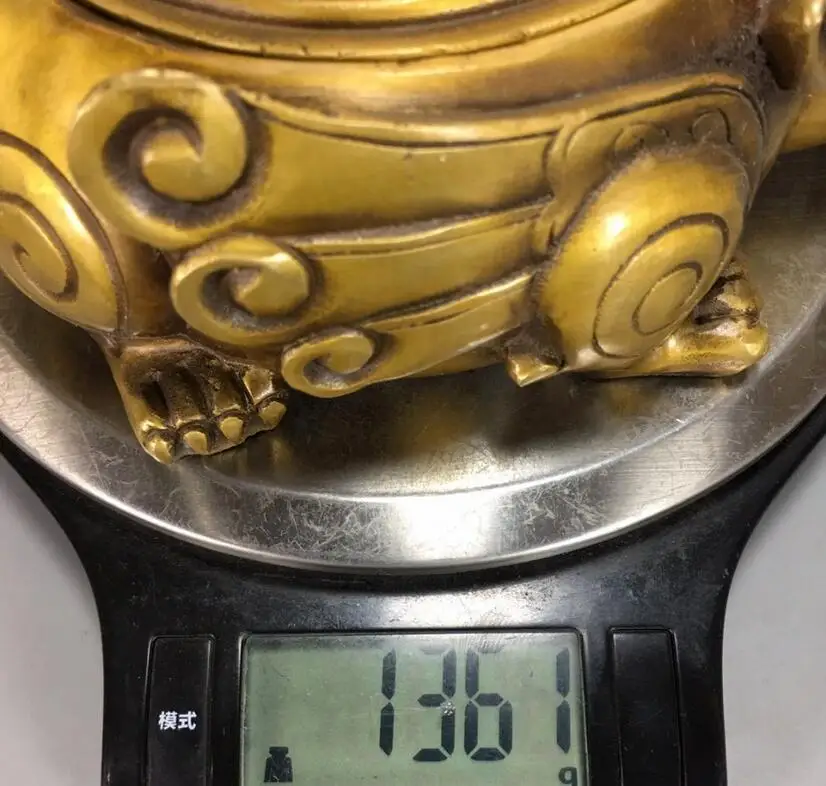 Китайская античная латунь рекрут деньги Jinbao ручная резьба жаба благовония