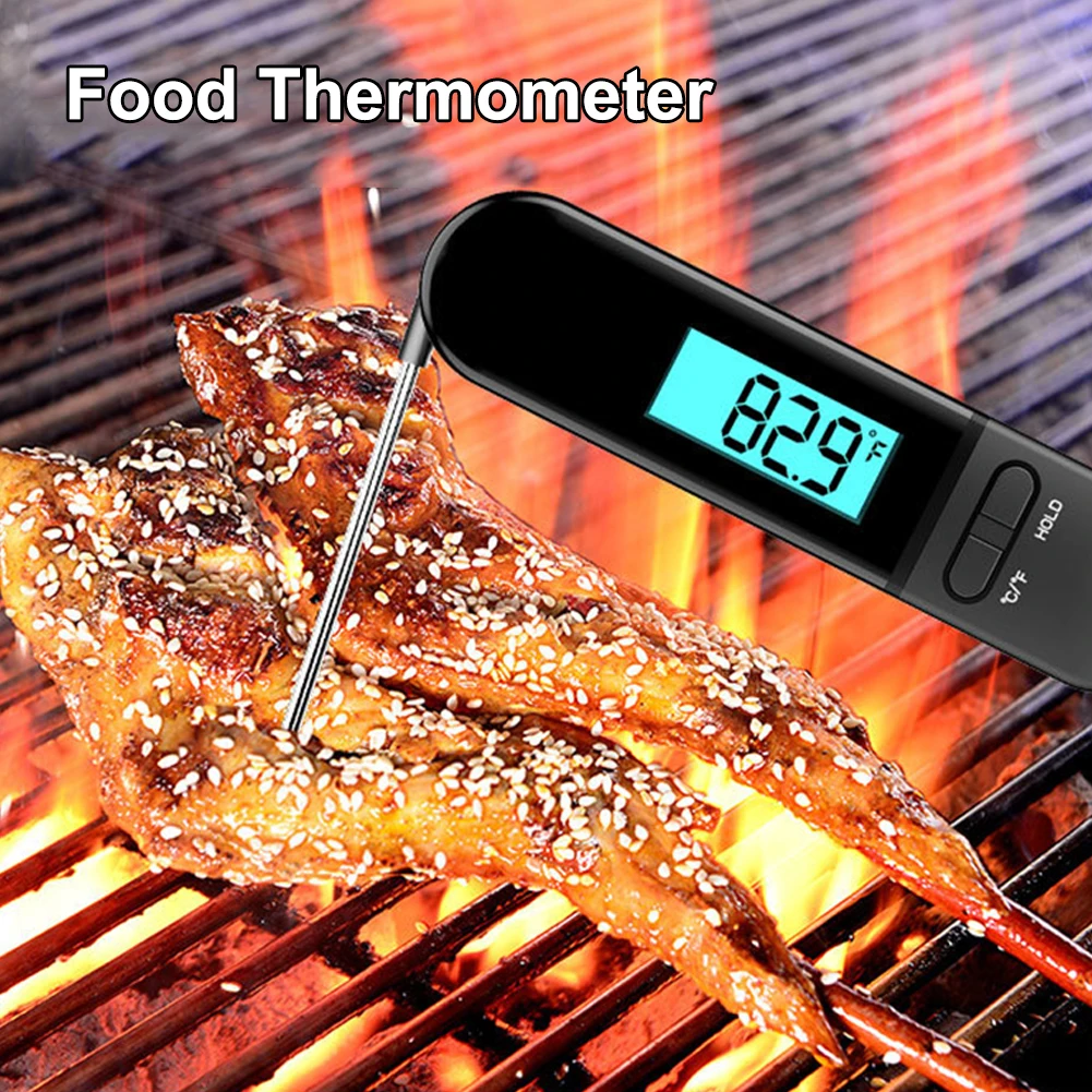 

Digital Display Long Probe Magnetic Instant Read Roast Meat BBQ Food Thermometer With Backlight Grilling IP67 Waterproof Kitchen