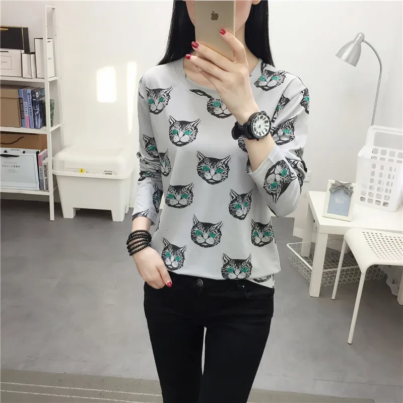 

2021 New Top Loose Long-Sleeved T-shirt Korean-Style All-Matching Autumn and Winter Undershirt Women's