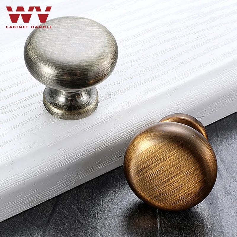 ВМ Американский латунь желтая Бронза Круглый одно отверстие ручки двери шкафа