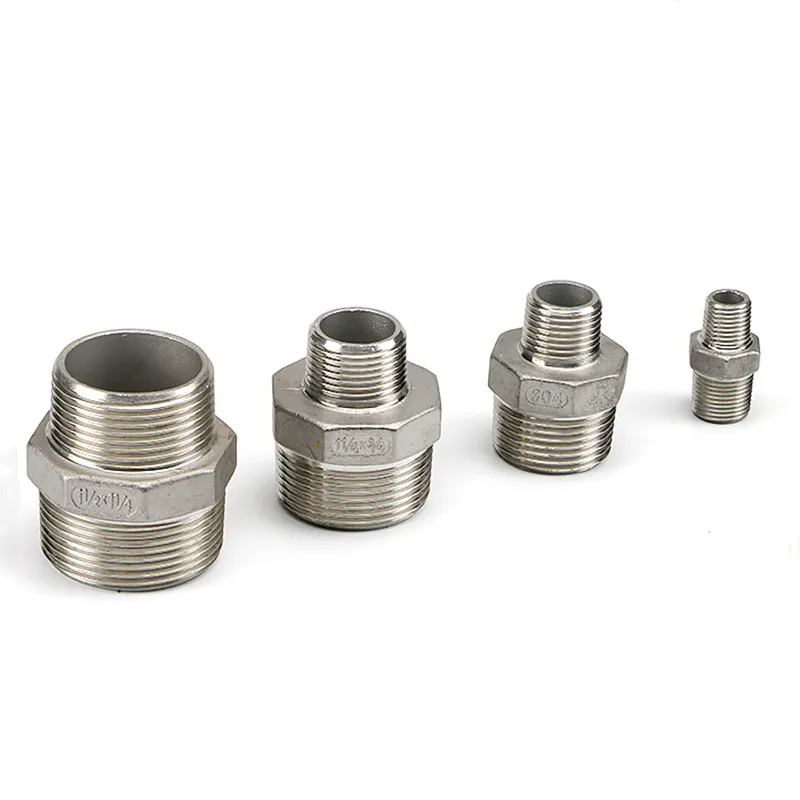

304 stainless steel reducing hexago outer wire direct joint male thread external screw thread hexagon straight through reducer