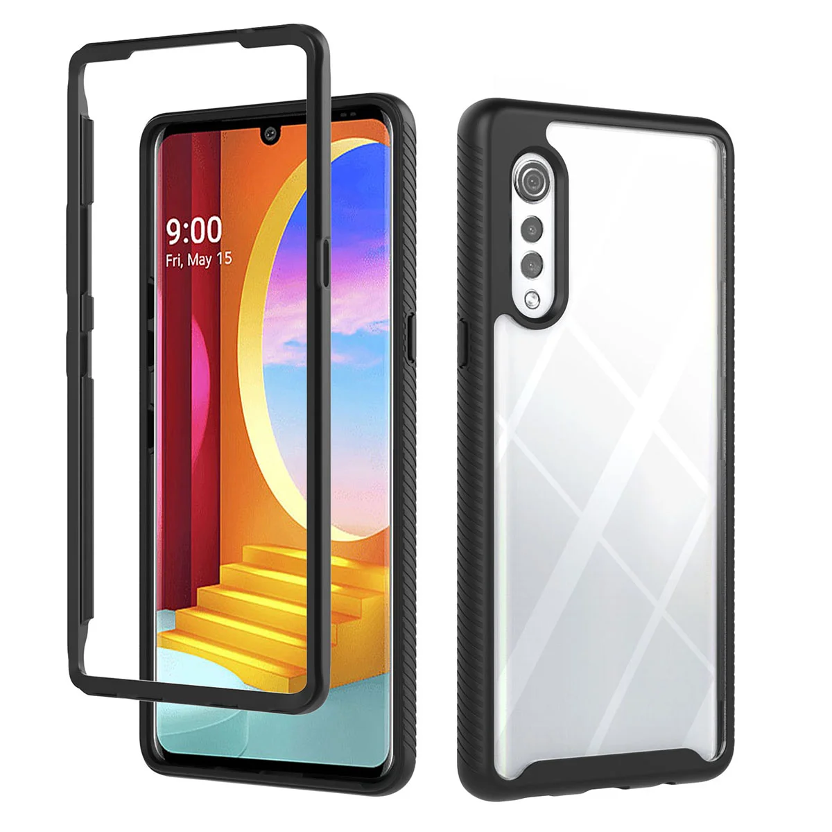 

Clear Cell Phone Case Side Anti-slip Phone Shell Compatible with 4G/5G