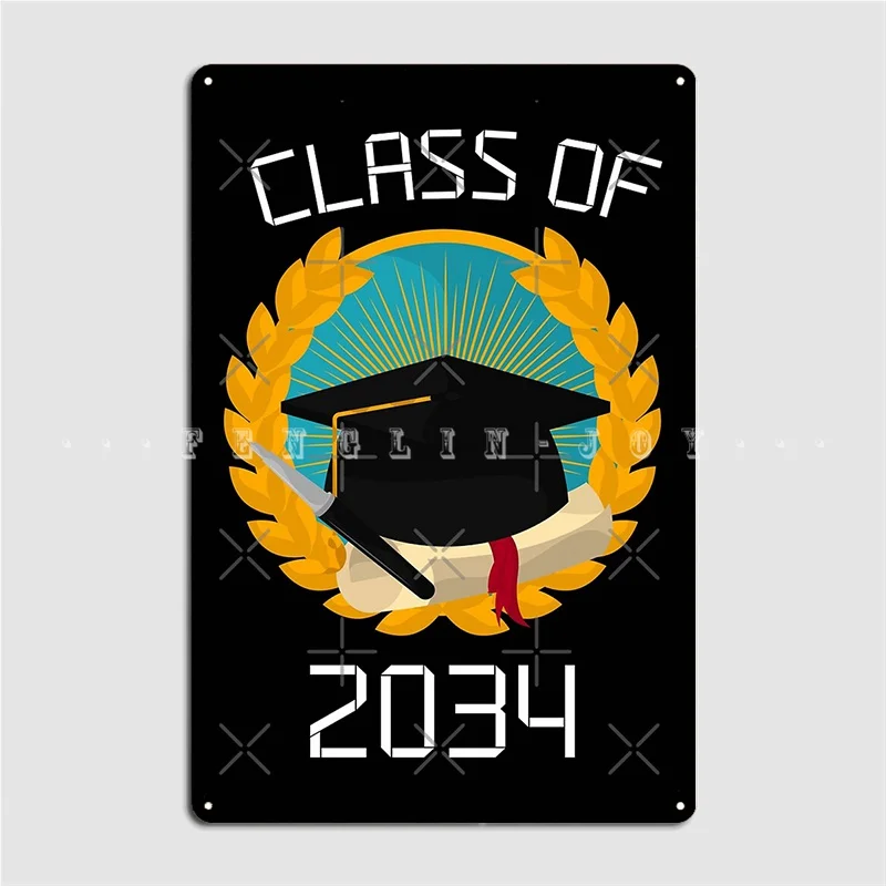 

Class Of 2034 Metal Sign Club Bar Printing Painting Décor Cinema Living Room Tin Sign Posters
