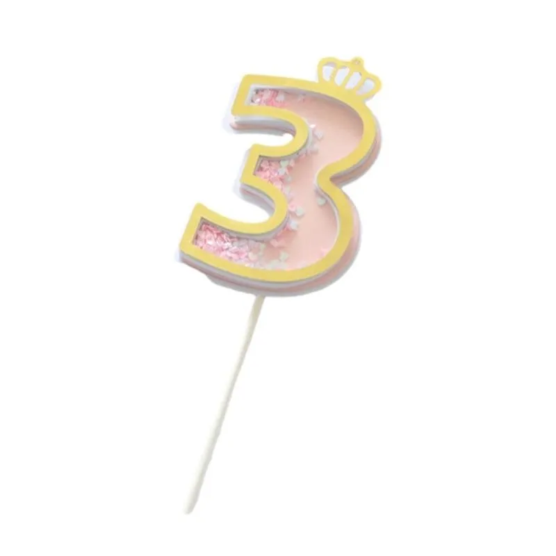 

New Sequins Digital Candle Birthday Number Cake Candle Cake Topper Girls Boys Baby Party Supplies Decoration