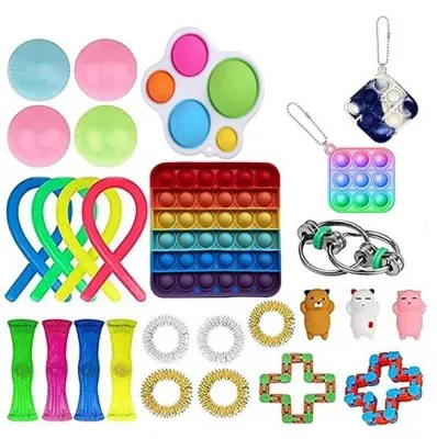 

23/25/26/27/28PCS HOT SALE Fidget Toys Pack Sensory Toy Set Antistress Relief Autism Anxiety Anti Stress Bubble for Kids Adults