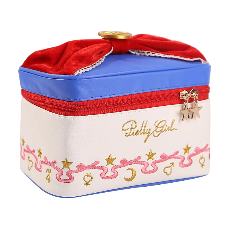 

Cosmetic Bag Female Portable Travel Large-capacity Korean Cosmetic Storage Bag Girl Heart Cute Makeup Wash Bag Cosmetic Box