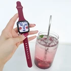 Мягкий силиконовый ремешок для Apple watch iWatch series 4, 5, se, 6, 7, 45, 41 мм