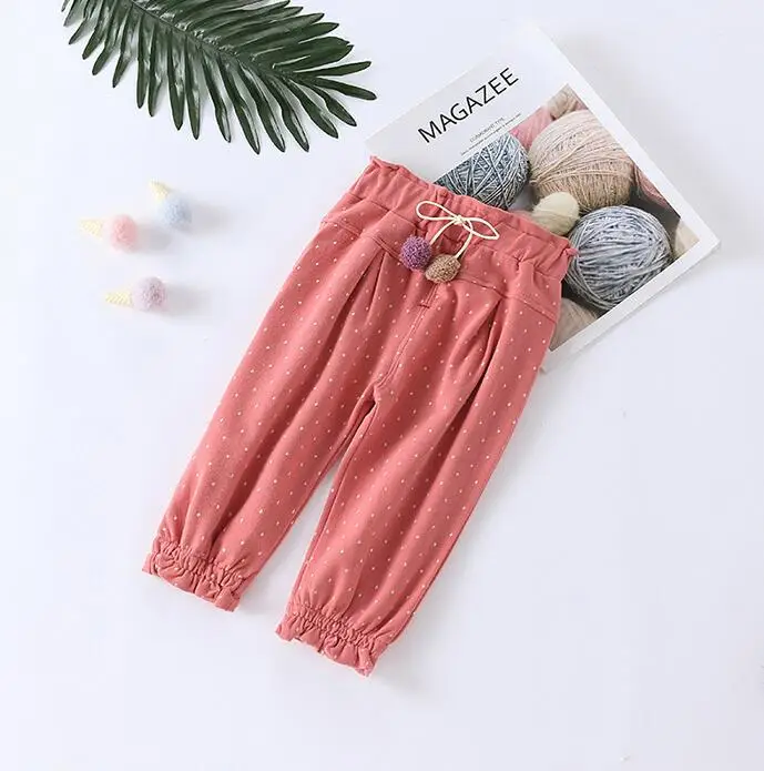 K06807Red Babyinstar/штаны для маленьких девочек; детские брюки для девочек; Детские узкие брюки с принтом со звездой; штаны для малышей; одежда для маленьких девочек; детские штаны - Цвет: K06807Red