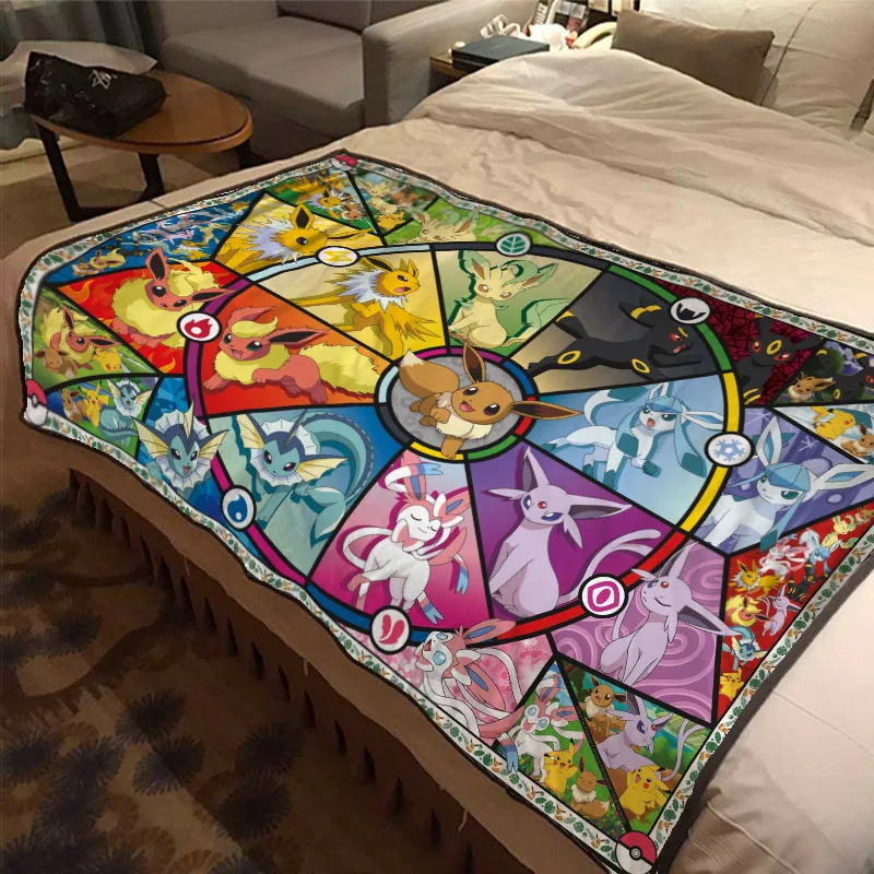 Мультяшное одеяло в стиле аниме мягкое теплое дорожное для дивана спальни чехол