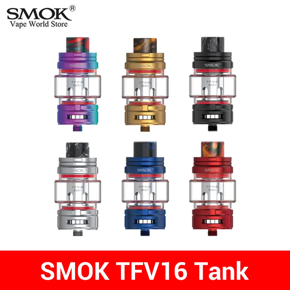 SMOK Vape TFV16 Tank Kit Electronic Cigarette Atomizer BOX MOD 510 thread  MESH Coil Cigarro Eletronico Vaporizador TFV12 Prince