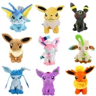 Милый Eevee Jolteon Flareon, Покемон, аниме, вапоран, Umbreon, сильвеон, листья, глалеон, высококачественные плюшевые игрушки, подарок для детей