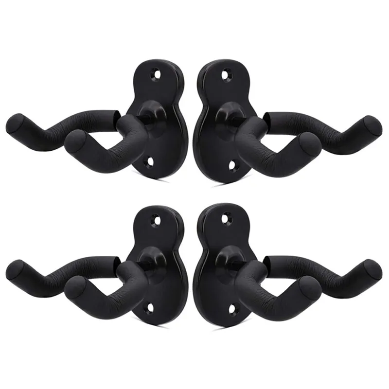 

4 Pack Guitar Wall Mount, Guitar Wall Hanger Stands Holders Hooks - Home and Studio Guitar Keeper - Guitar Wall Hangers