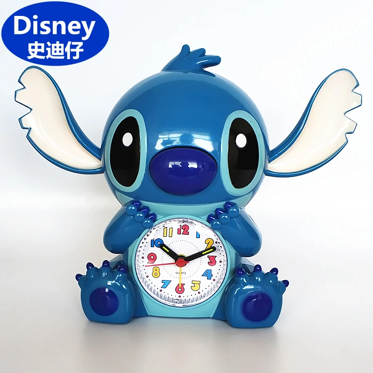 

2021 Disney Stitch Wall Clock Electronic Smart Luminous Timer Wake Up Children's Desktop Alarm Clock Bedroom Decoration