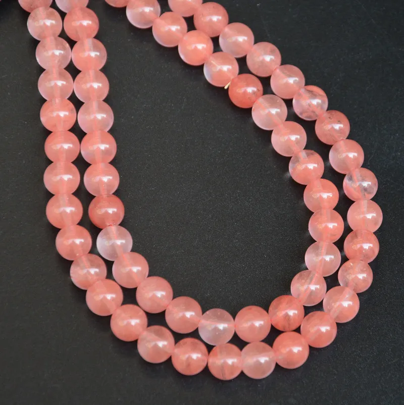 Бусины россыпью из натурального камня арбуза Красного хрусталя 4 6 8 10 12 мм