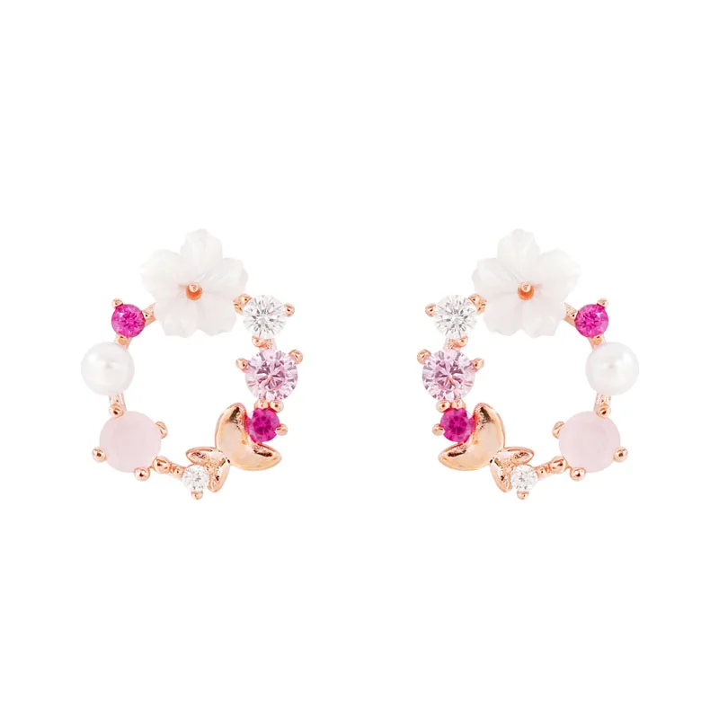 Изысканный Элегантный венок модные серьги гвоздики предотвращающие аллергию