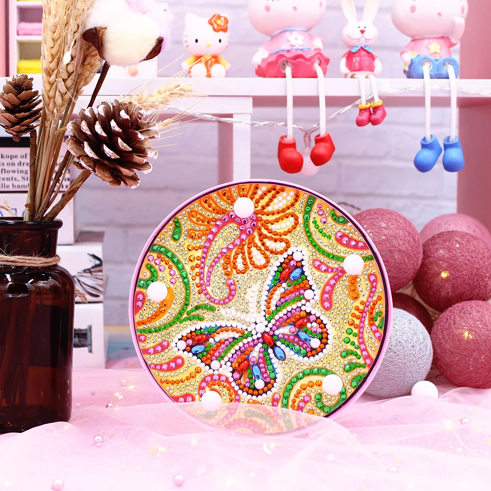 Zooya Diy милый животный алмаз живопись Светодиодная лампа полный дрель Ночник